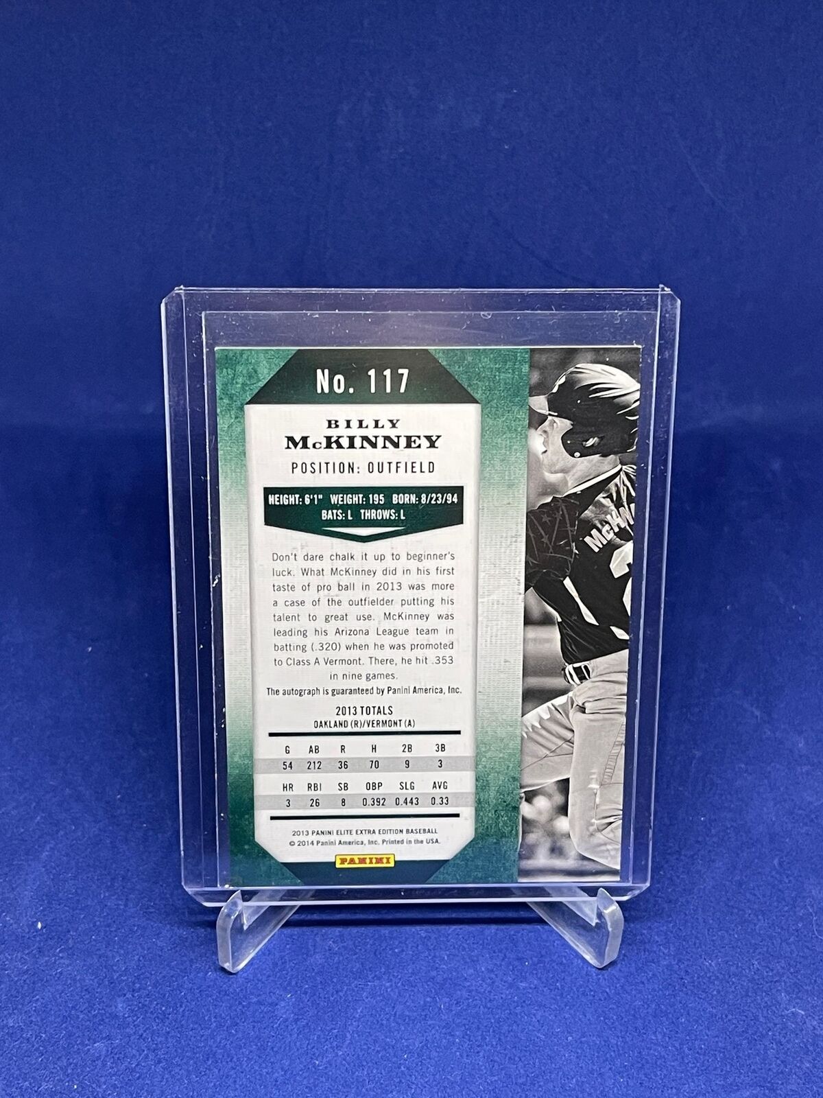 BILLY MCKINNEY 2013 PANINI ELITE EXTRA EDITION ON CARD AUTO PROSPECT #D 135/322