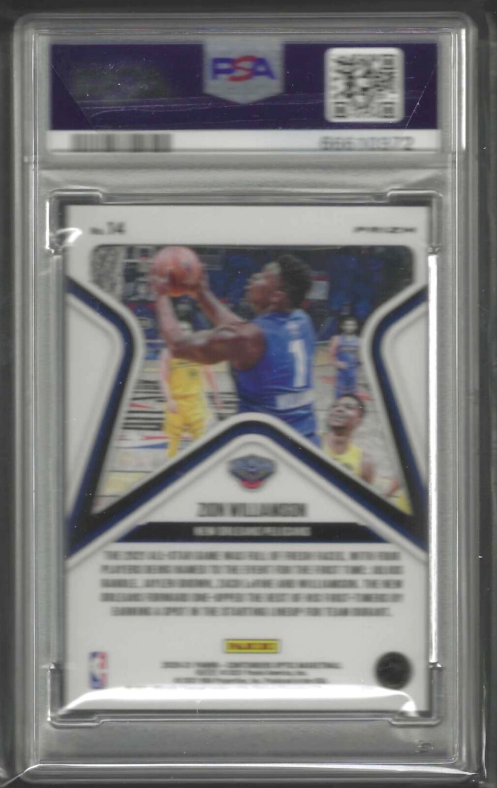 ZION WILLIAMSON 2020-21 CONTENDERS OPTIC ALL STAR RED CRACKED ICE PSA 10 POP 1/1