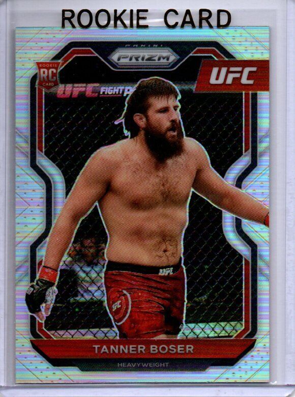TANNER BOSER 2021 PANINI PRIZM UFC SILVER PRIZM RC #91