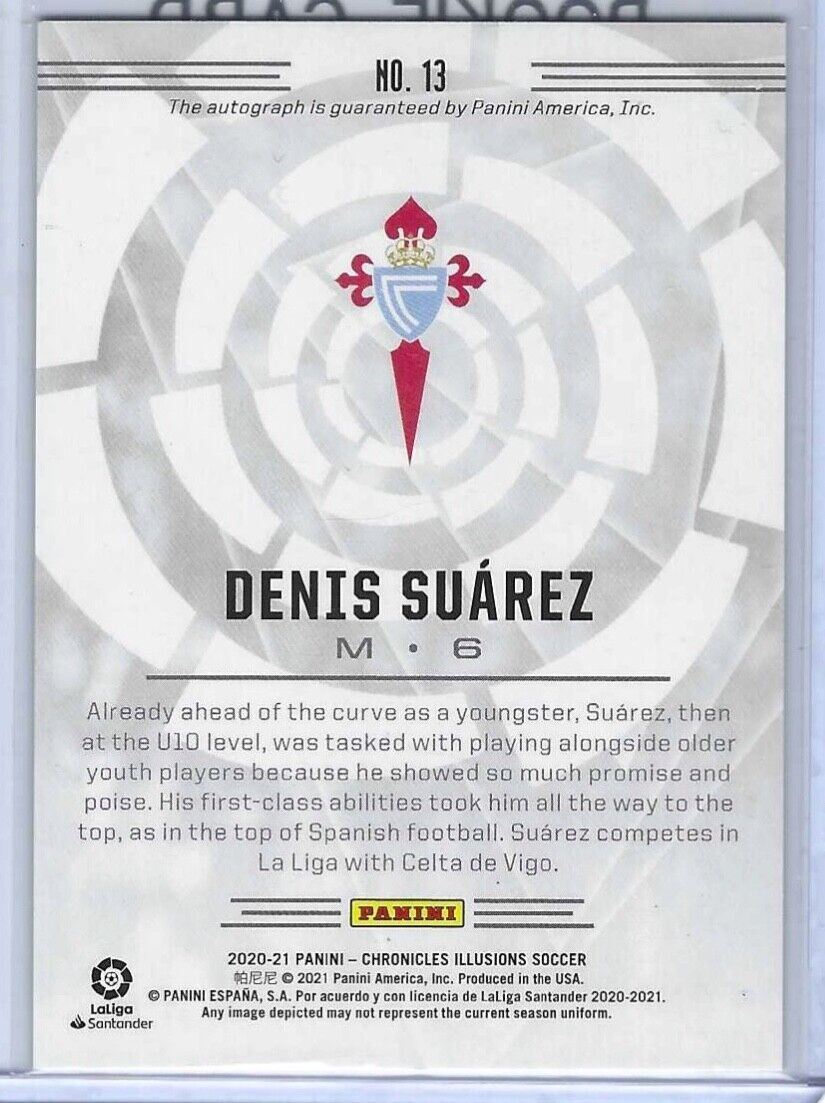 DENIS SUAREZ 2020-21 PANINI CHRONICLES ILLUSIONS GOLD FOIL AUTO #D 1/1