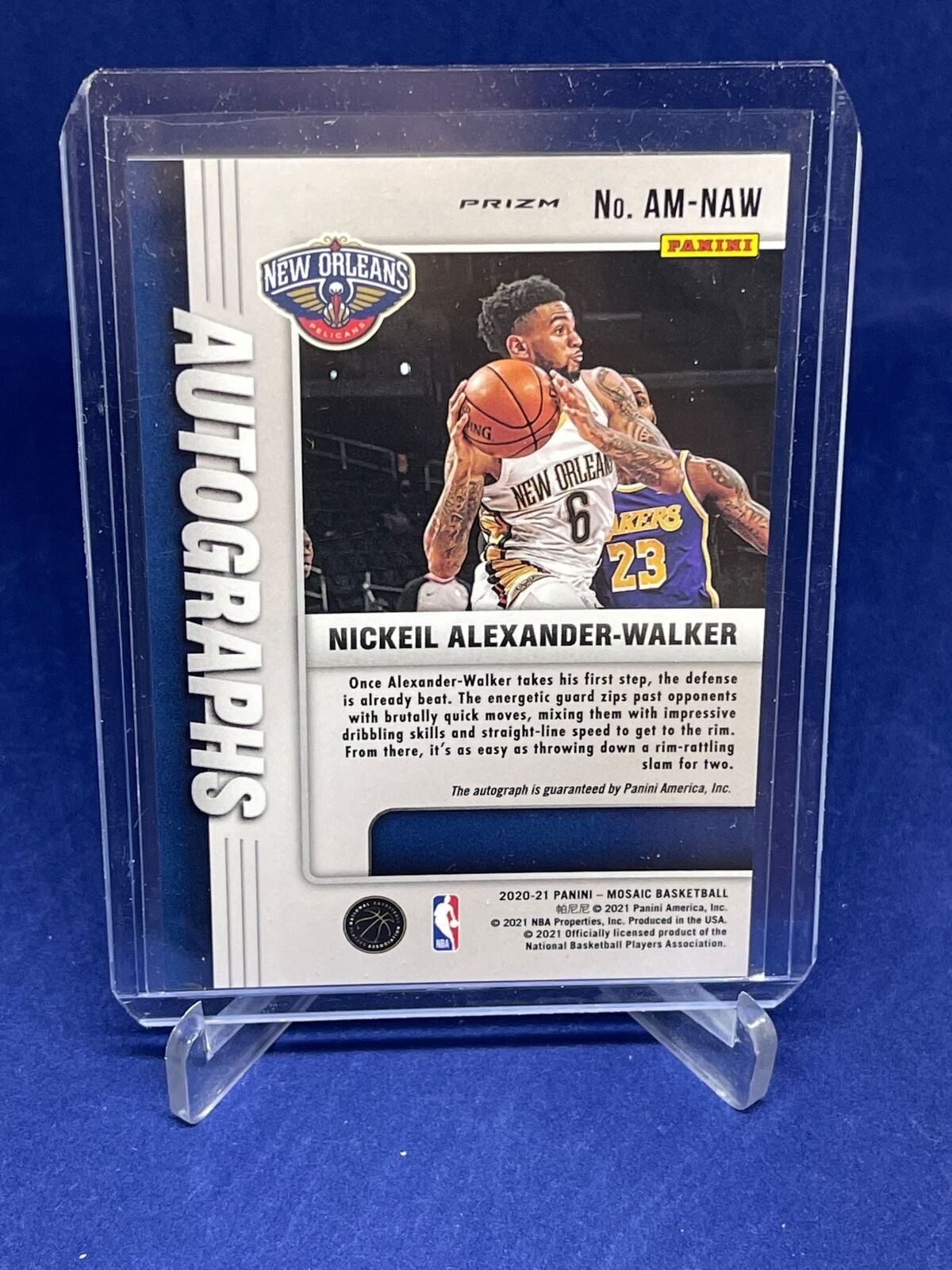 NICKEIL ALEXANDER WALKER 2020-21 PANINI MOSAIC PRIZM AUTO