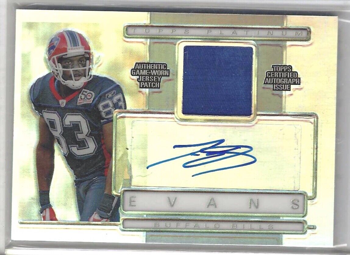LEE EVANS 2009 TOPPS PLATINUM SILVER REFRACTOR PATCH AUTO #D 70/150