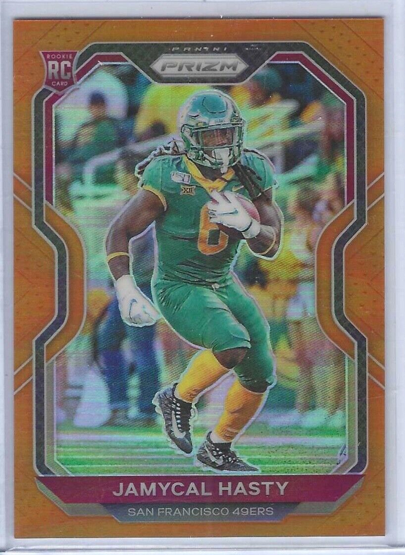 JAMYCAL HASTY 2020 PANINI PRIZM ORANGE PRIZM ROOKIE RC #D 051/249