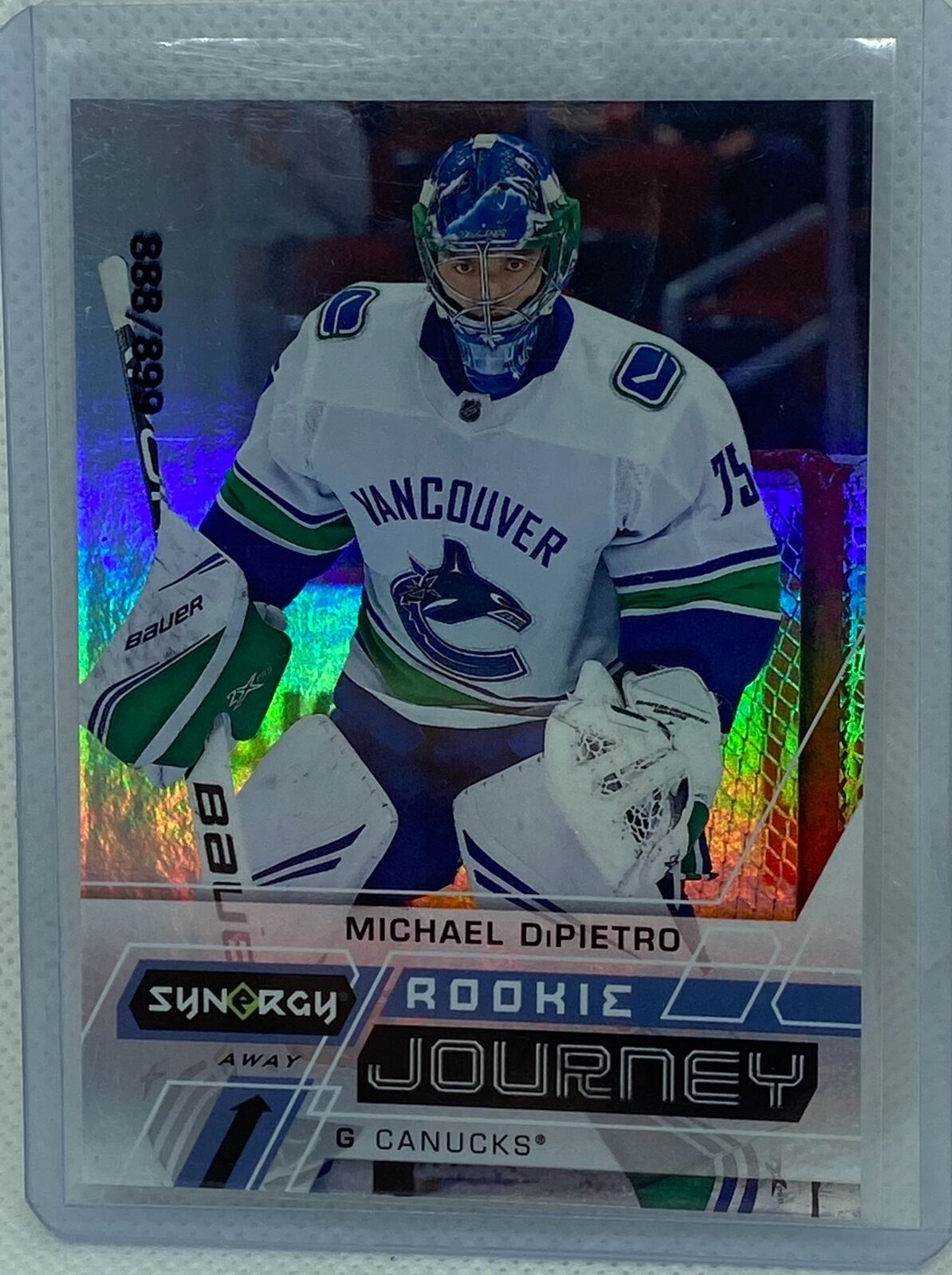 MICHAEL DIPIETRO 2020-21 UPPER DECK SYNERGY AWAY ROOKIE JOURNEY RC #D 888/899