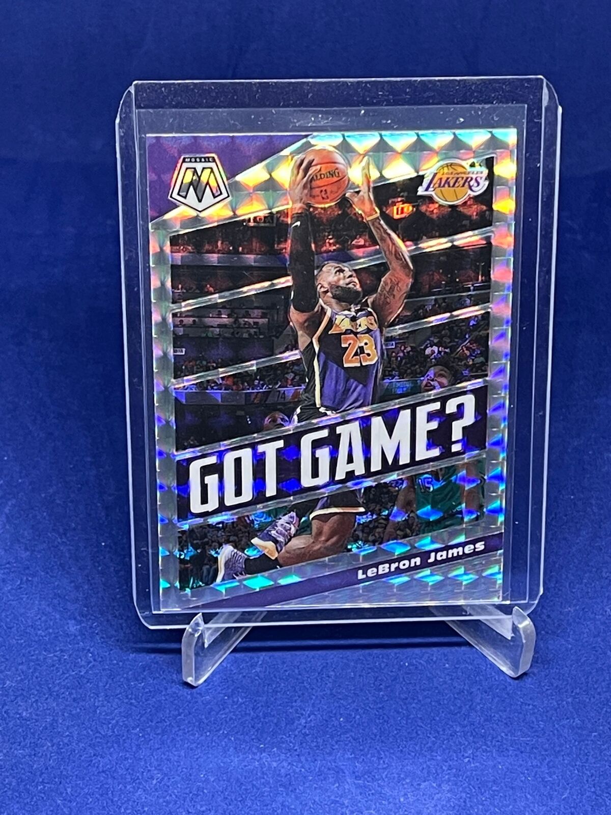 LEBRON JAMES 2019-20 PANINI MOSAIC SILVER WAVE PRIZM #7