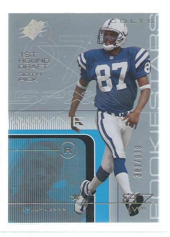 REGGIE WAYNE 2001 UPPER DECK SPX ROOKIE RC #D 383/999