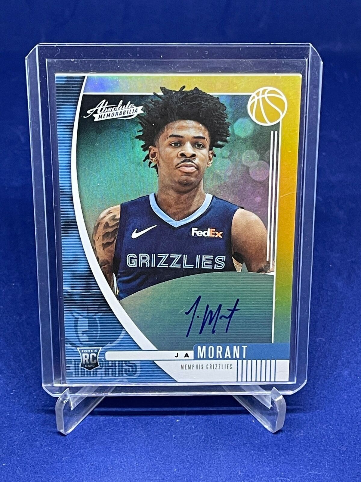 JA MORANT 2019-20 PANINI ABSOLUTE ON CARD AUTO ROOKIE RC