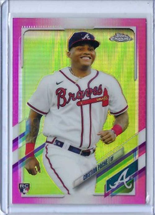 CRISTIAN PACHE 2021 TOPPS CHROME PINK REFRACTOR RC #178