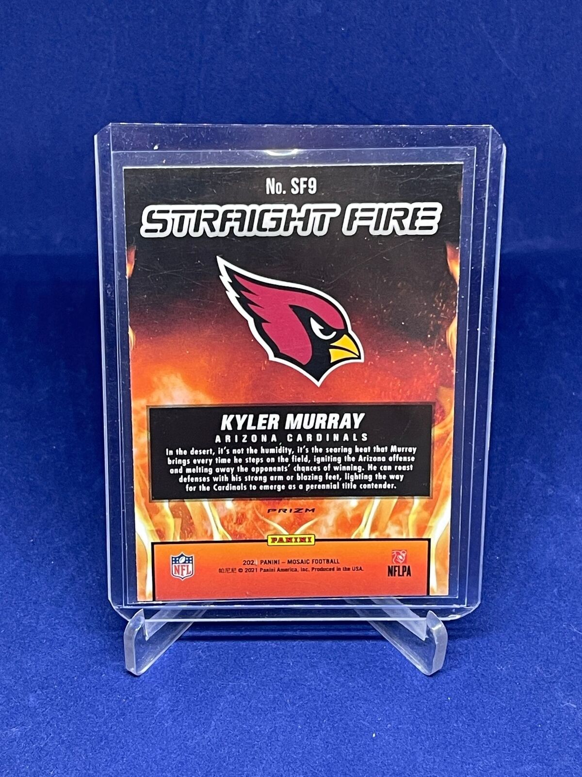KYLER MURRAY 2021 PANINI MOSAIC STRAIGHT FIRE SILVER PRIZM
