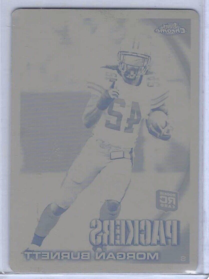 MORGAN BURNETT 2010 TOPPS CHROME FOOTBALL BLACK PRINTING PLATE RC #D 1/1