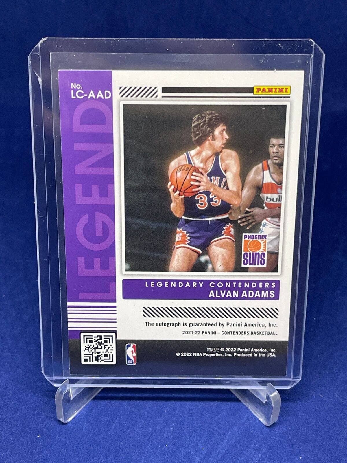 ALVAN ADAMS 2021-22 PANINI CONTENDERS LEGENDARY CONTENDERS AUTO #D 43/199