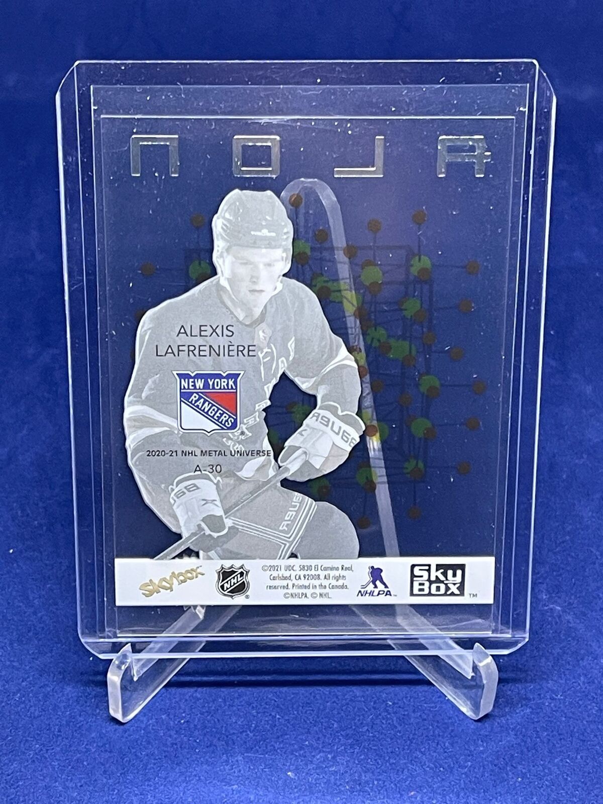 ALEXIS LAFRENIERE 2020-21 NHL METAL UNIVERSE ALON CLEAR ACETATE RC