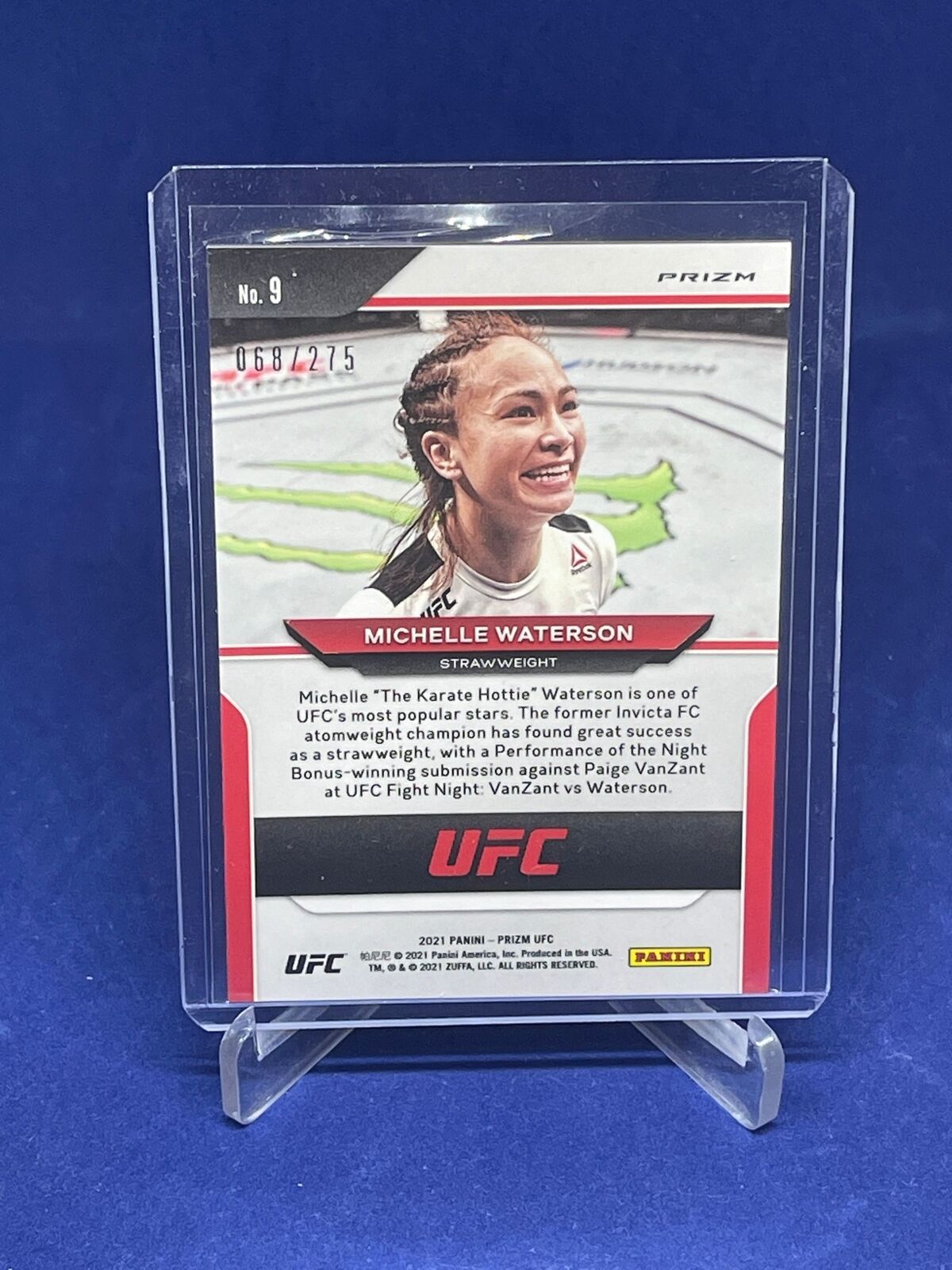 MICHELLE WATERSON 2021 PANINI PRIZM UFC RED PRIZM #D 68/275