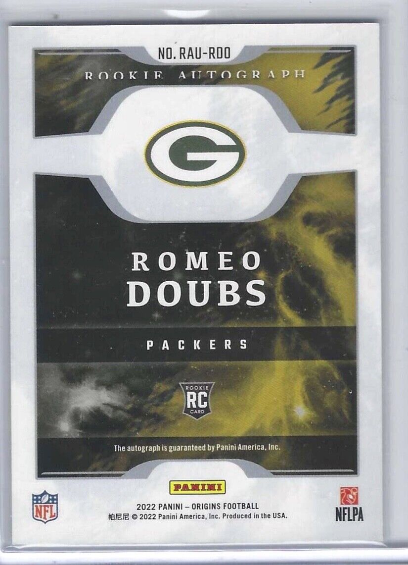 ROMEO DOUBS 2022 PANINI ORIGINS ROOKIE ON CARD AUTO RC #RAU-RDO