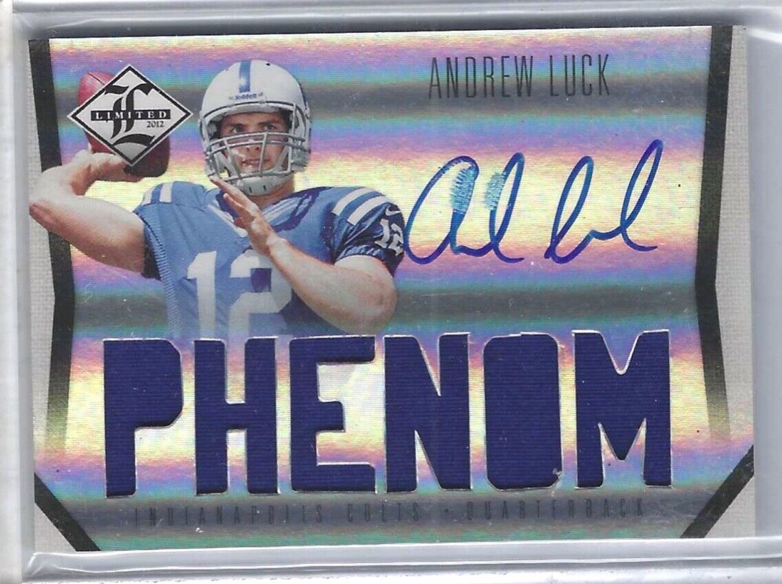 ANDREW LUCK 2012 PANINI LIMITED RPA ROOKIE PHENOM PATCH ON CARD AUTO RC #D 6/199