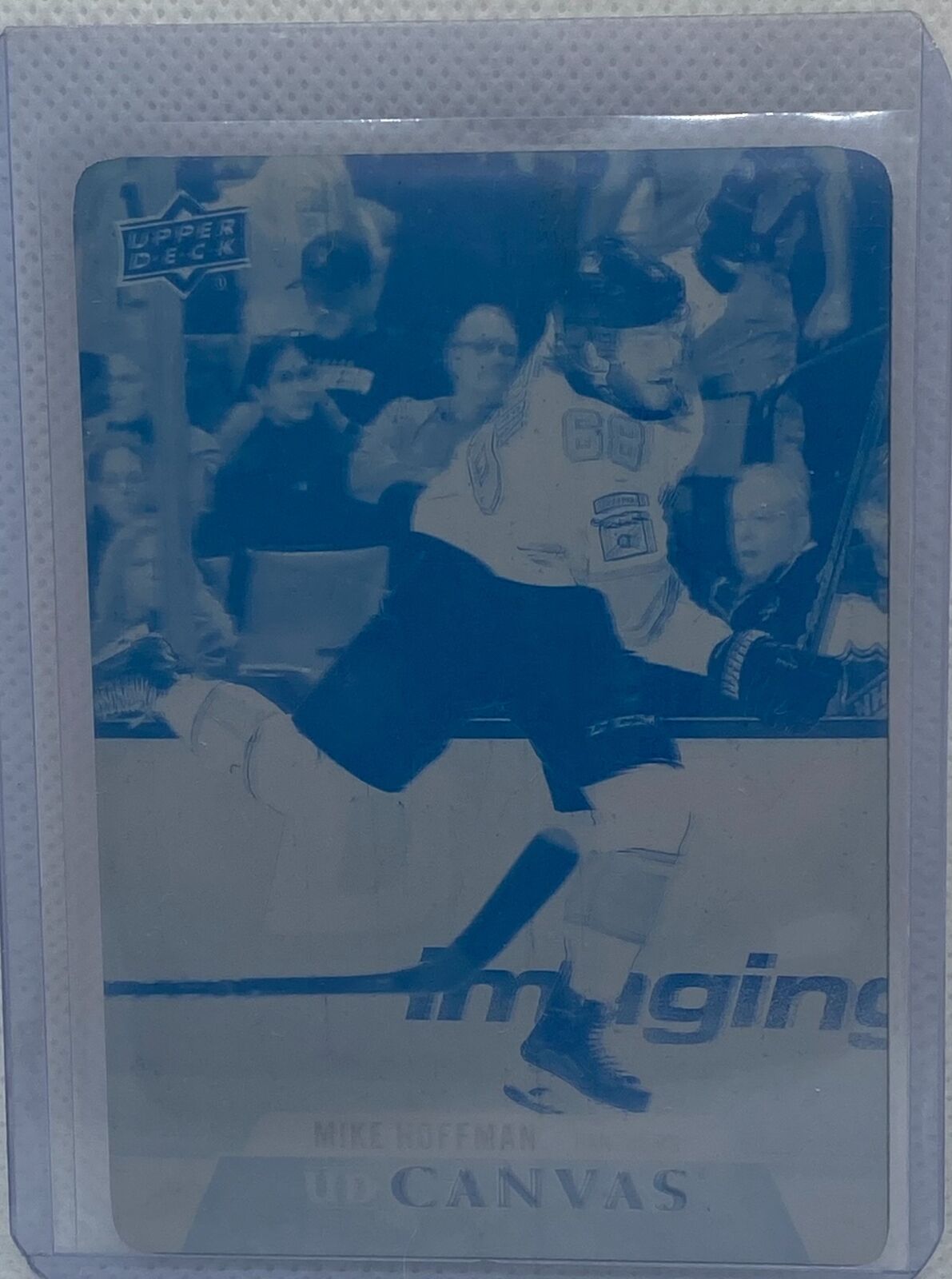 MIKE HOFFMAN 2020-21 UPPER DECK CANVAS PRINTING PLATE ONE OF ONE #D 1/1
