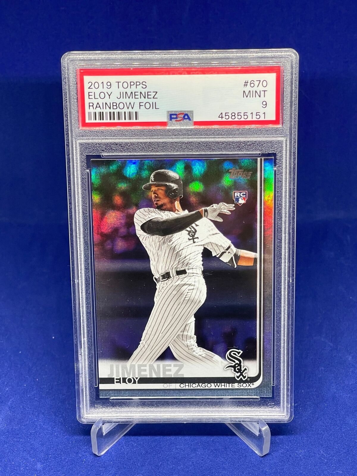 ELOY JIMENEZ 2019 TOPPS RAINBOW SILVER FOIL ROOKIE RC #670 PSA 9 MINT