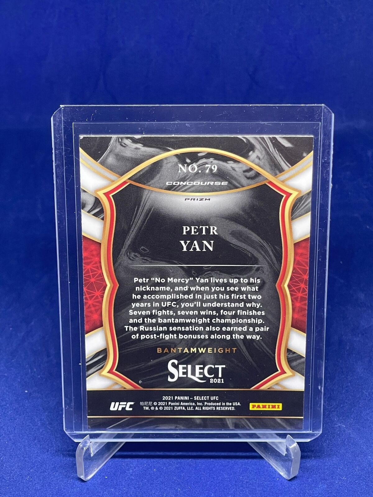 PETR YAN 2021 PANINI SELECT UFC CONCOURSE SILVER PRIZM #79