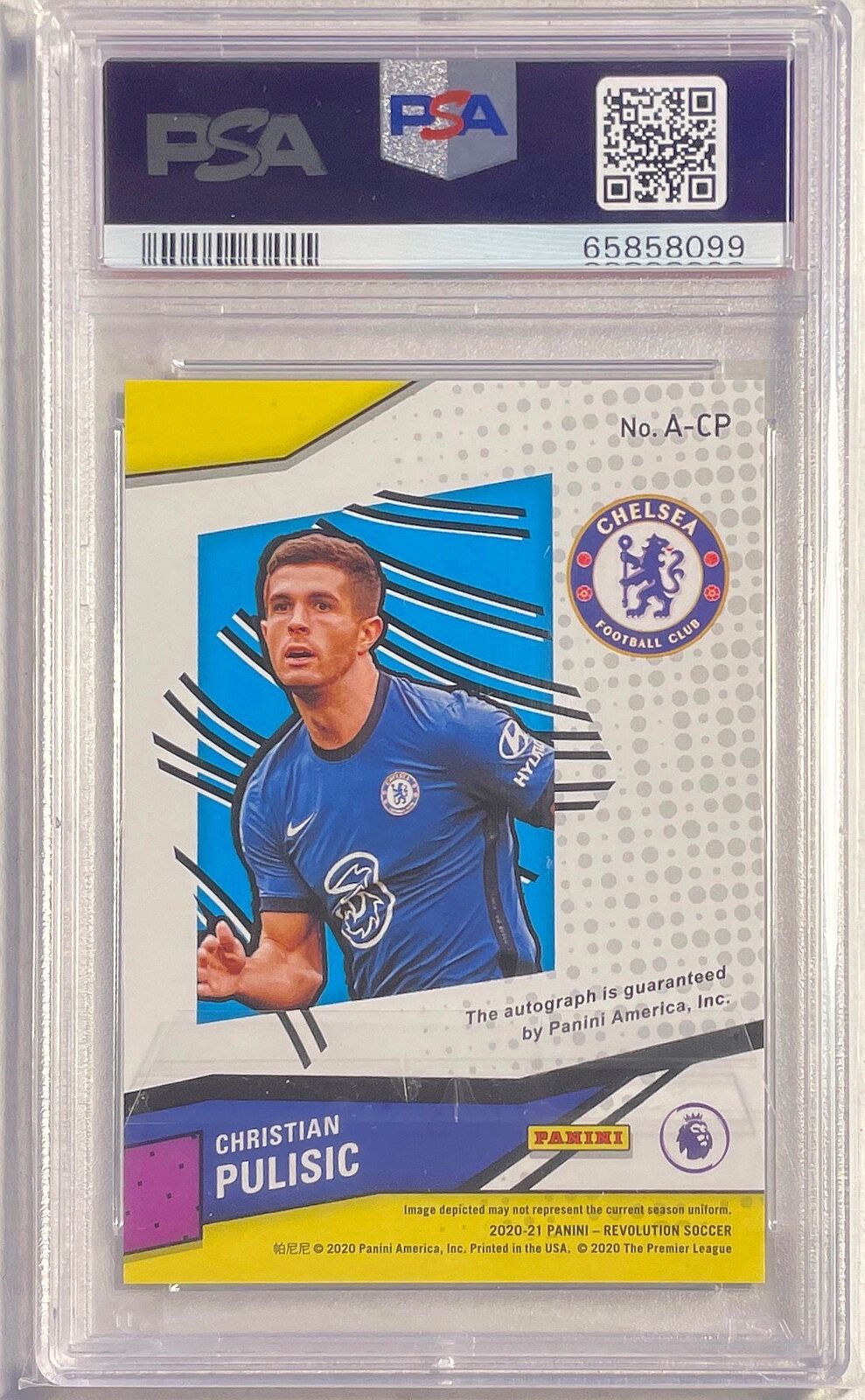 CHRISTIAN PULISIC 2020-21 PANINI REVOLUTION EPL AUTO #CP PSA 10 GEM MINT POP 11