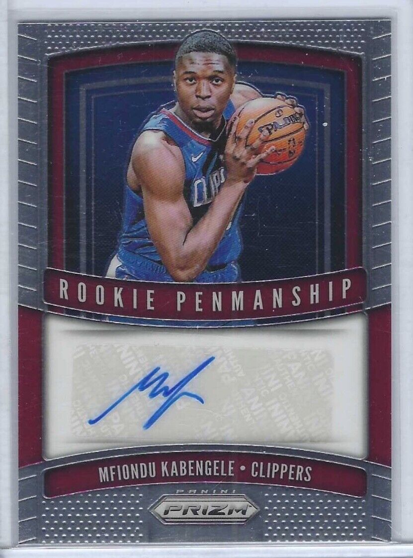 MFIONDU KABENGELE 2019-20 PANINI PRIZM ROOKIE PENMANSHIP AUTO RC #RP-MFK