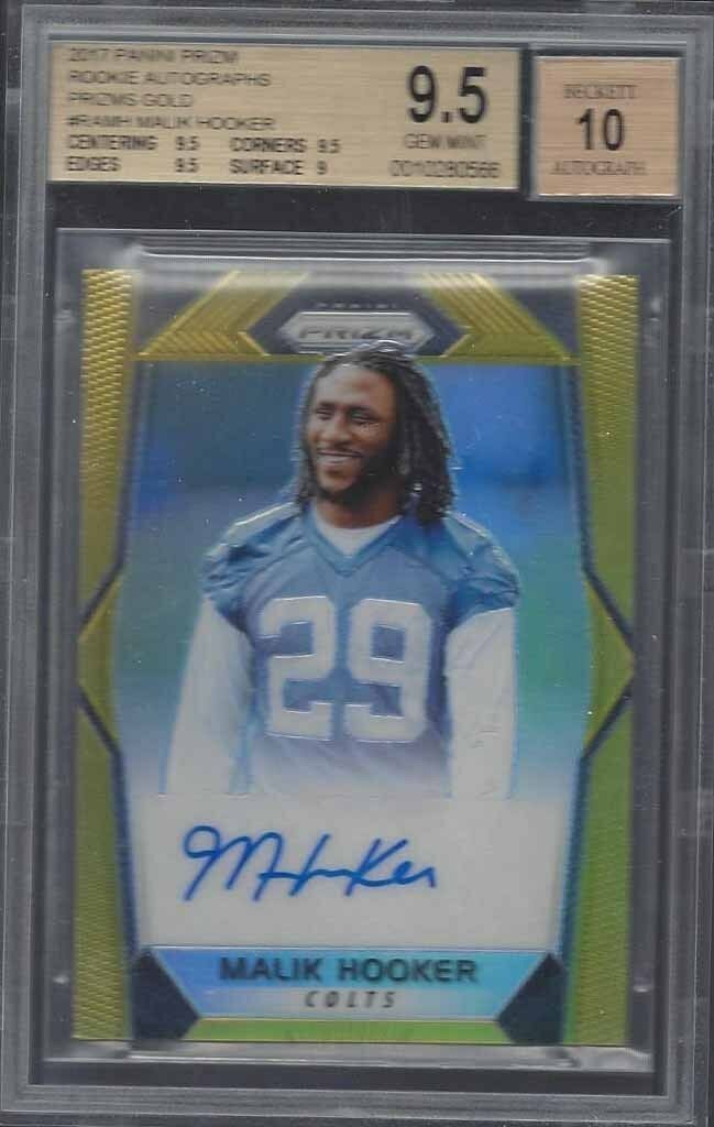 MALIK HOOKER 2017 PANINI PRIZM GOLD PRIZMS ROOKIE AUTO RC /10 BGS 9.5 10 POP 1/1