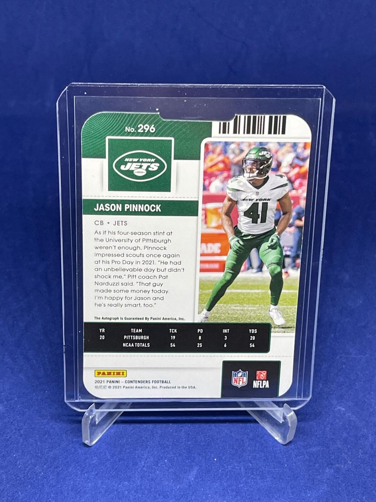 JASON PINNOCK 2021 PANINI CONTENDERS TICKET STUB DIE CUT ROOKIE AUTO RC #D 2/41