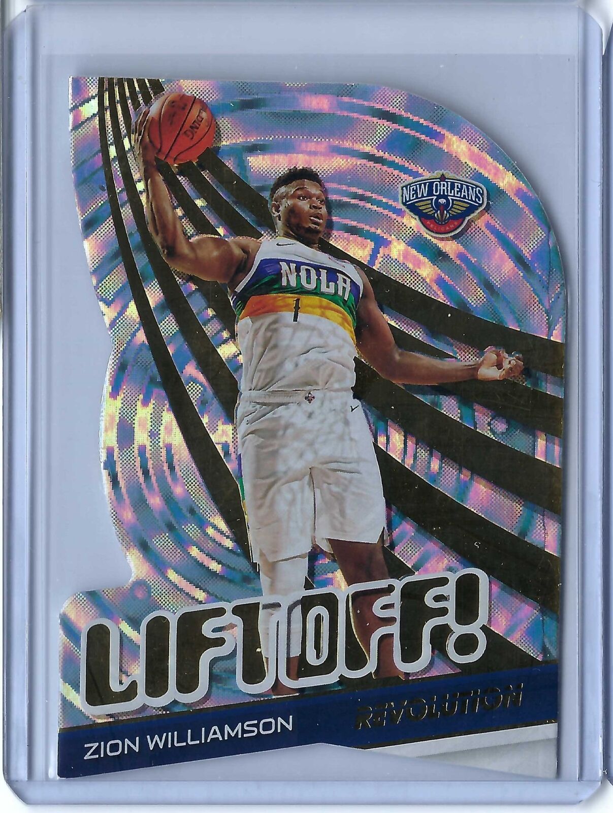 ZION WILLIAMSON 2020-21 PANINI REVOLUTION LIFT OFF FRACTAL DIE CUT #4