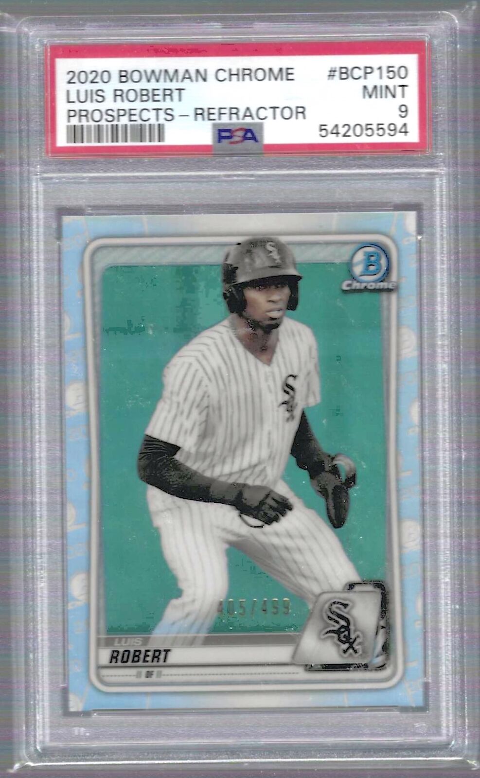 LUIS ROBERT 2020 BOWMAN CHROME PROSPECTS REFRACTOR /499 PSA 9 MINT