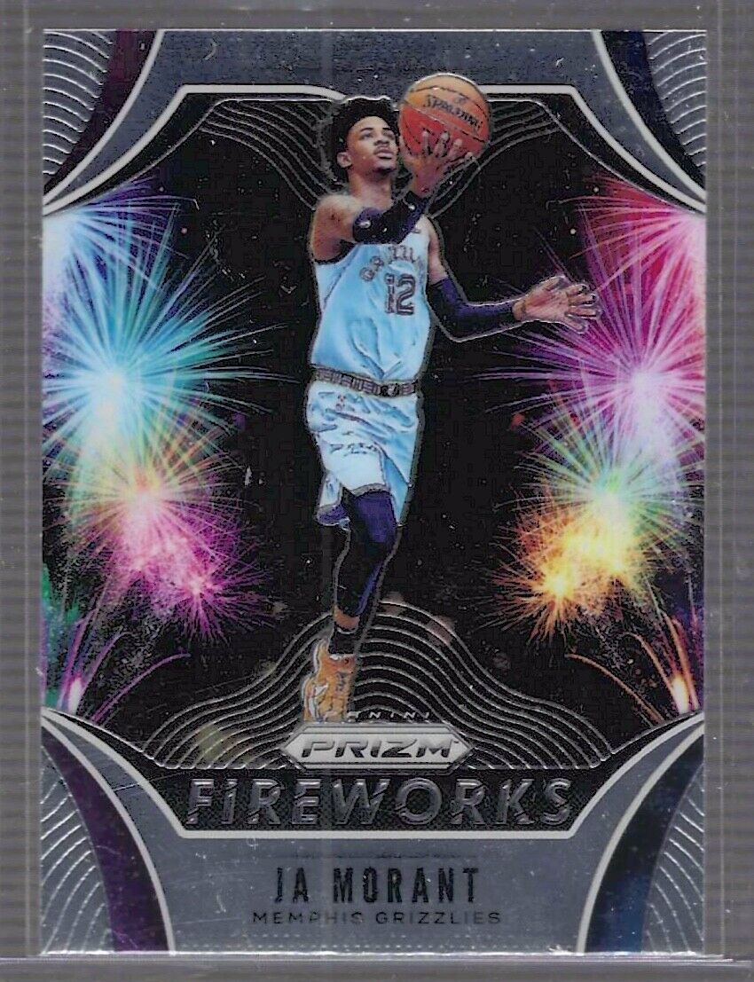 JA MORANT 2019-20 PANINI PRIZM FIREWORKS ROOKIE RC #28