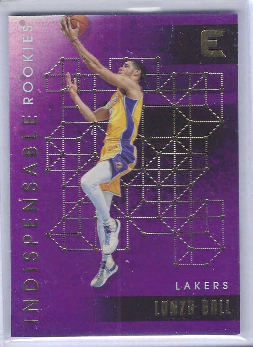 LONZO BALL 2017-18 PANINI ESSENTIALS INDISPENSABLE ROOKIES PURPLE RC #IR-18