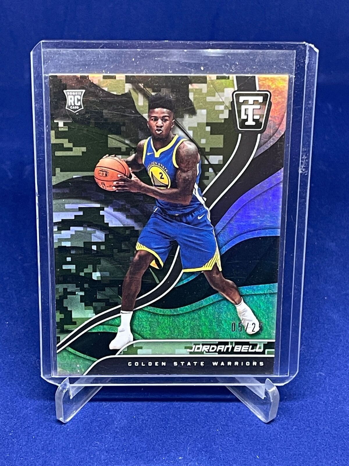 JORDAN BELL 2017-18 PANINI TOTALLY CERTIFIED CAMO ROOKIE RC #D 5/25
