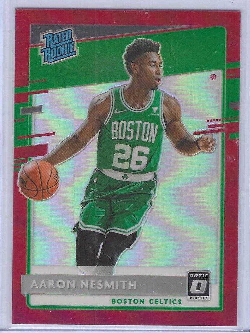AARON NESMITH 2020-21 DONRUSS OPTIC RED HOLO PRIZM RATED ROOKIE RC #D 41/99