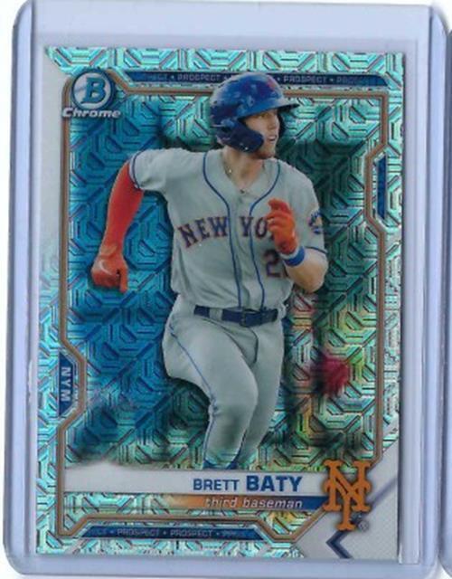 BRETT BATY 2021 TOPPS BOWMAN CHROME PROSPECTS SILVER MEGA REFRACTOR #BCP-237
