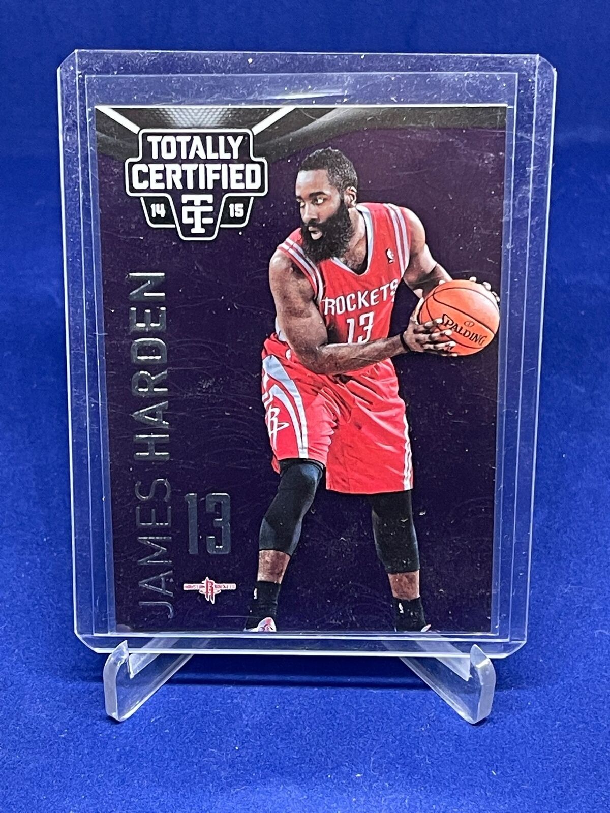 JAMES HARDEN 2014-15 PANINI TOTALLY CERTIFIED PURPLE #D 18/49