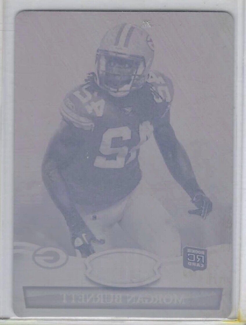 MORGAN BURNETT 2010 BOWMAN STERLING FOOTBALL MAGENTA PRINTING PLATE RC #D 1/1