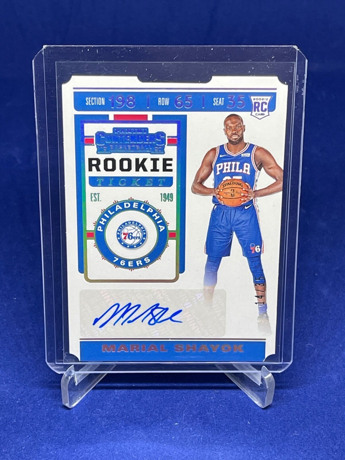 MARIAL SHAYOK 2019-20 CONTENDERS ROOKIE TICKET STUB DIE CUT AUTO RC #D 14/35