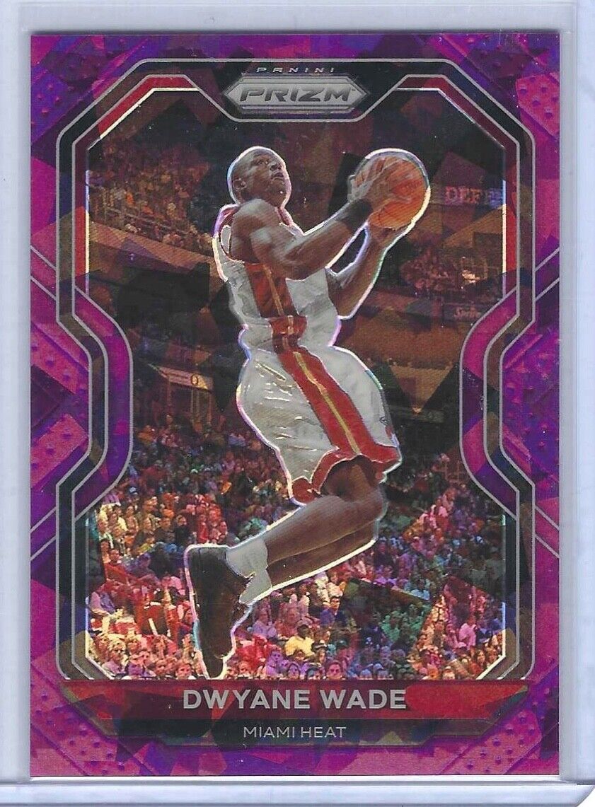 DWYANE WADE 2020-21 PANINI PRIZM PURPLE CRACKED ICE PRIZM #D 039/175