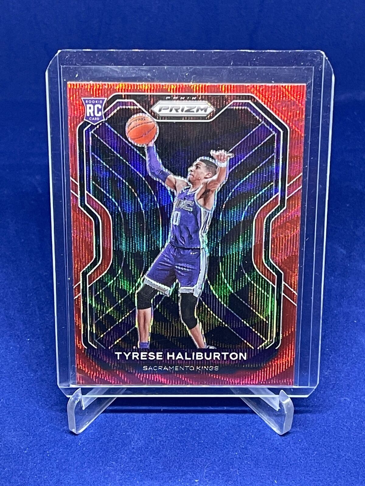 TYRESE HALIBURTON 2020-21 PANINI PRIZM RED RUBY WAVE PRIZM ROOKIE RC #262