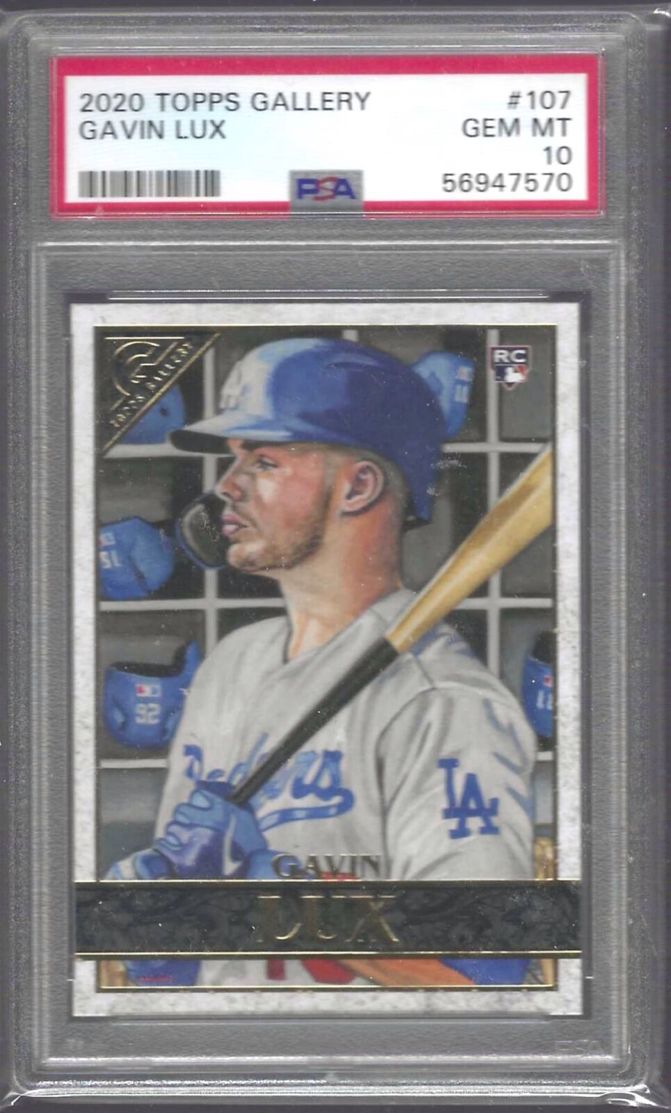 GAVIN LUX 2020 TOPPS GALLERY ROOKIE RC PSA 10 GEM MINT