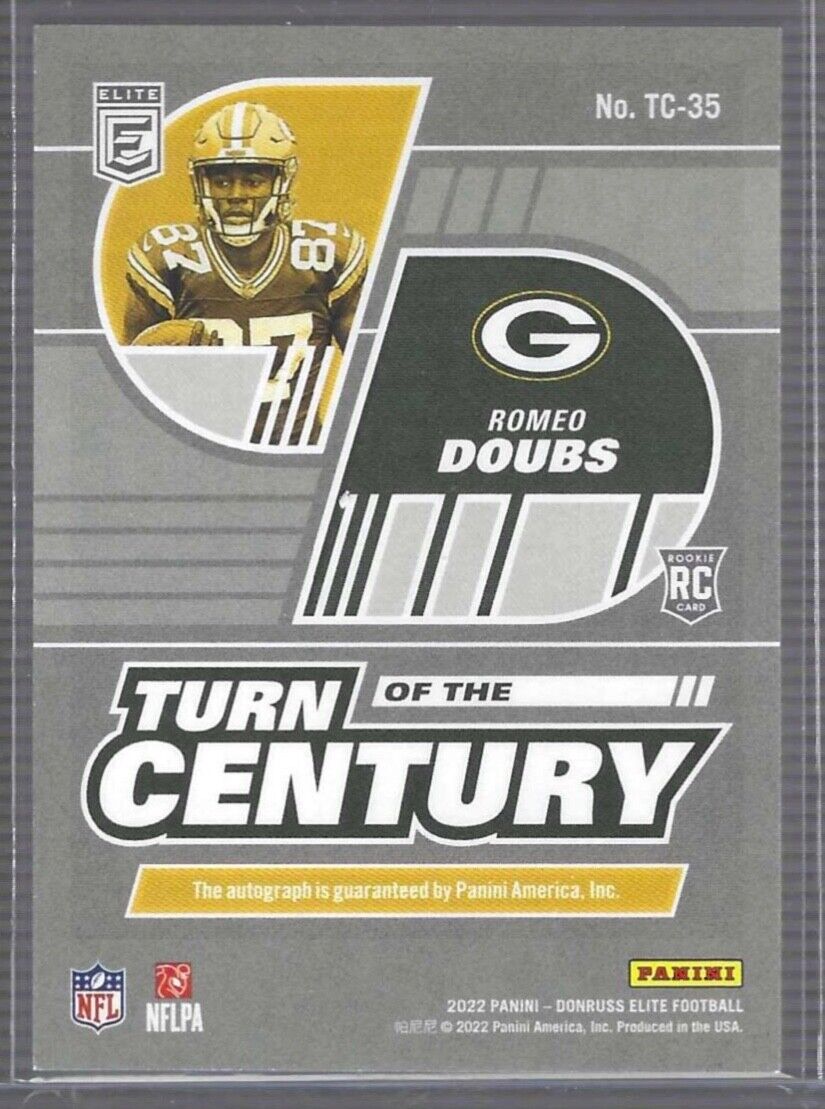 ROMEO DOUBS 2022 PANINI DONRUSS ELITE SILVER FOIL ROOKIE AUTO RC #D 197/199