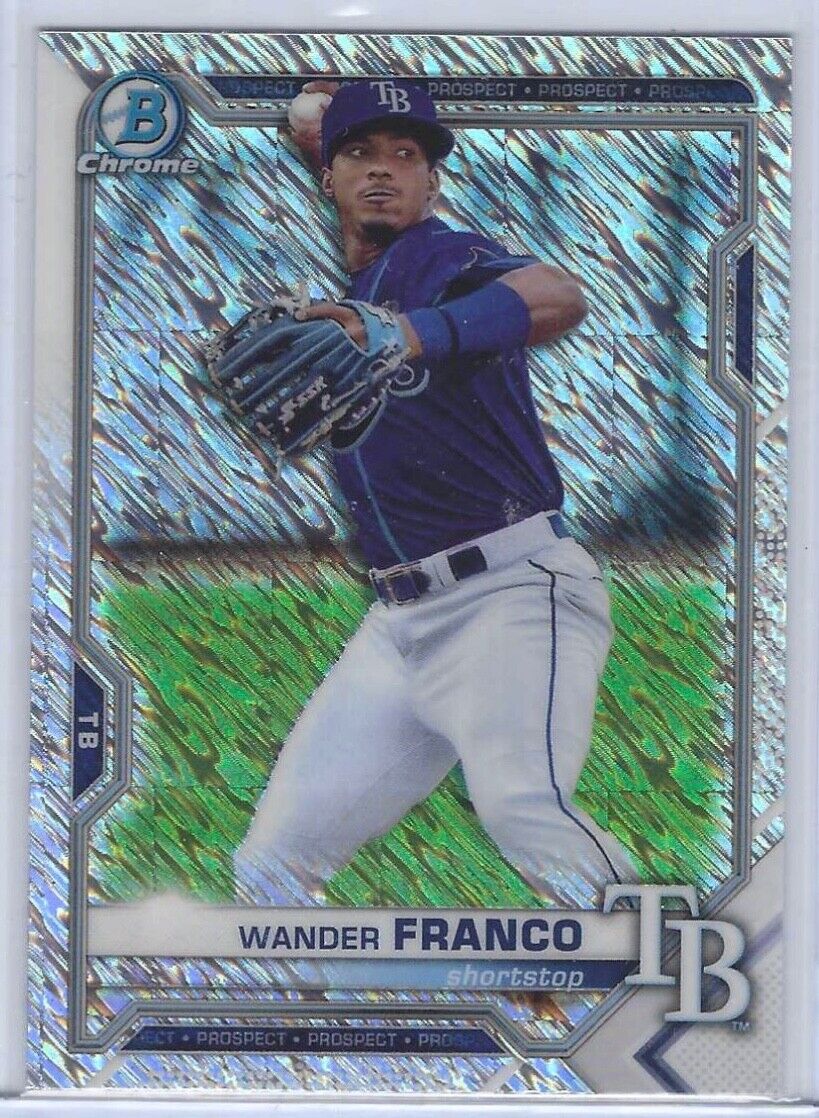 WANDER FRANCO 2021 BOWMAN CHROME SILVER SHIMMER REFRACTOR PROSPECT #BCP-240
