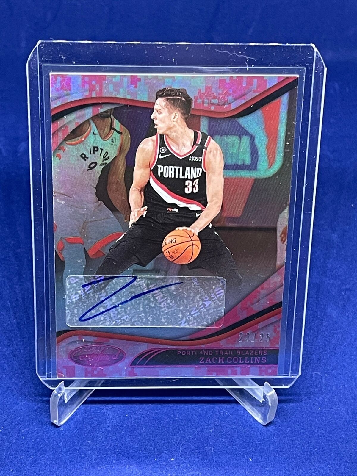 ZACH COLLINS 2020-21 PANINI CERTIFIED PINK CAMO AUTO #D 23/25