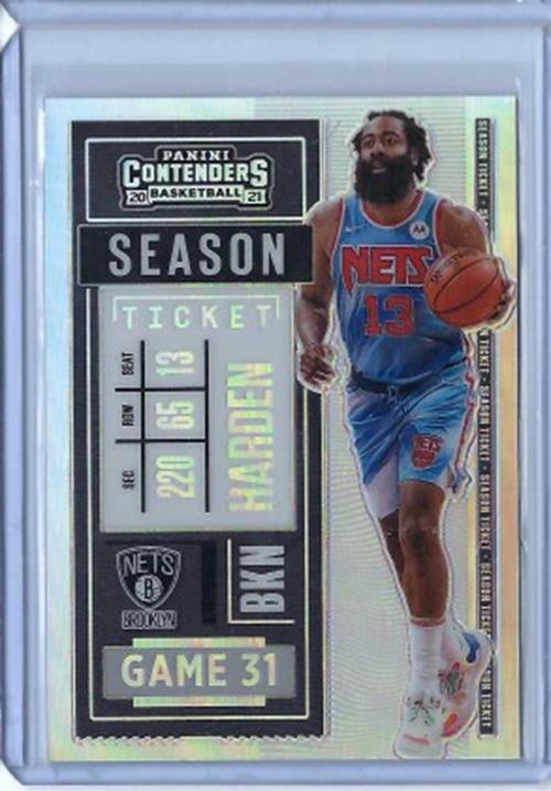 JAMES HARDEN 2020-21 PANINI CONTENDERS SEASON TICKET VARIATION SP PRIZM #94