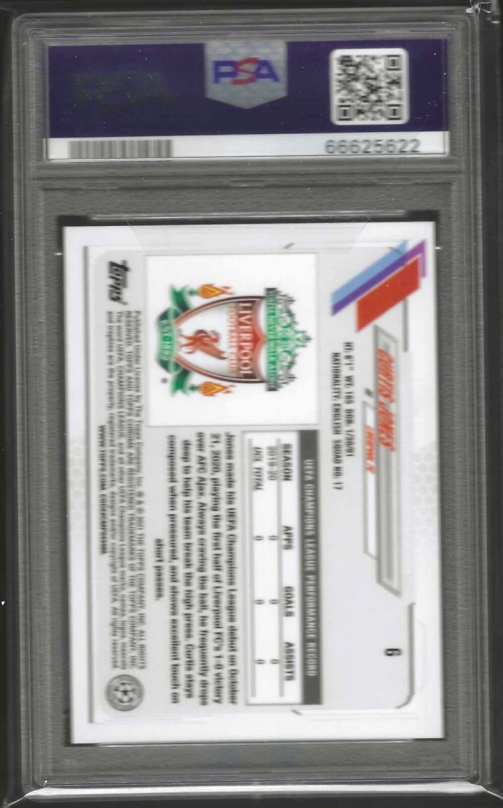 CURTIS JONES 2020-21 TOPPS CHROME SPECKLE REFRACTOR RC #6 PSA 10 GEM MINT POP 2