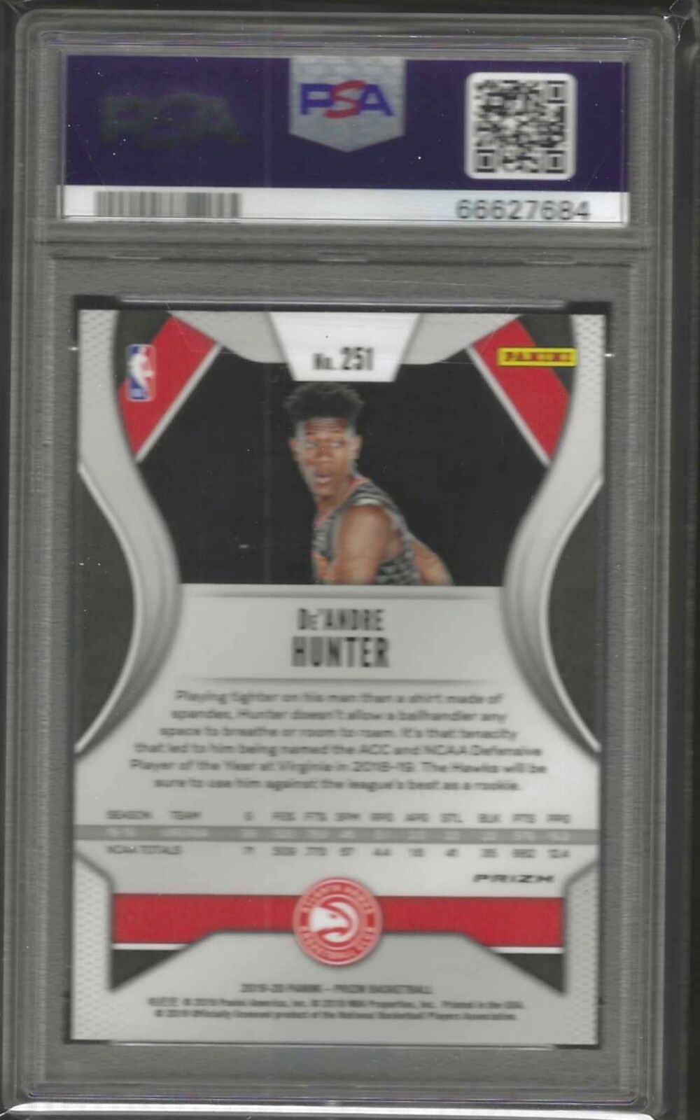 DE'ANDRE HUNTER 2019-20 PANINI PRIZM SILVER DISCO VARIATION RC SP PSA 10 GEM