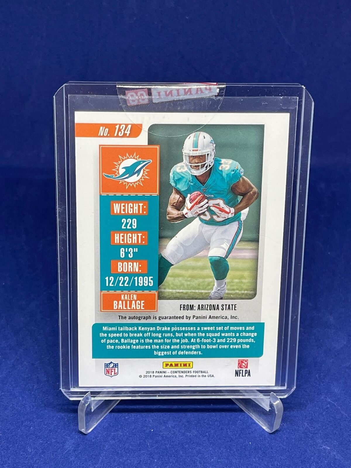 KALEN BALLAGE 2018 PANINI CONTENDERS ROOKIE TICKET CRACKED ICE AUTO RC #D 13/24
