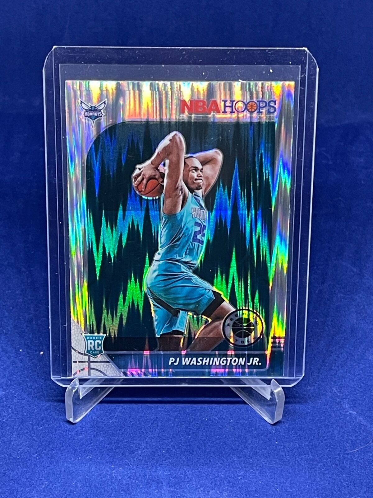 PJ WASHINGTON JR 2019-20 NBA HOOPS PREMIUM FLASH PRIZM PHOTO VARIATION RC #209