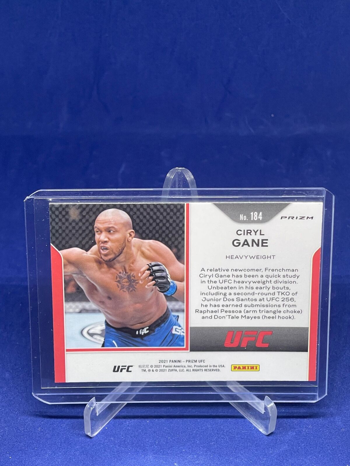 CIRYL GANE 2021 PANINI PRIZM UFC SILVER PRIZM ROOKIE RC #184