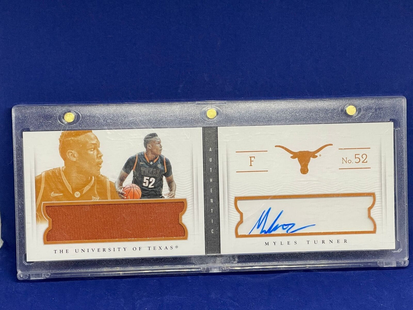 MYLES TURNER 2015 PANINI NATIONAL TREASURES MULTI SPORT JERSEY AUTO RC #D 43/99