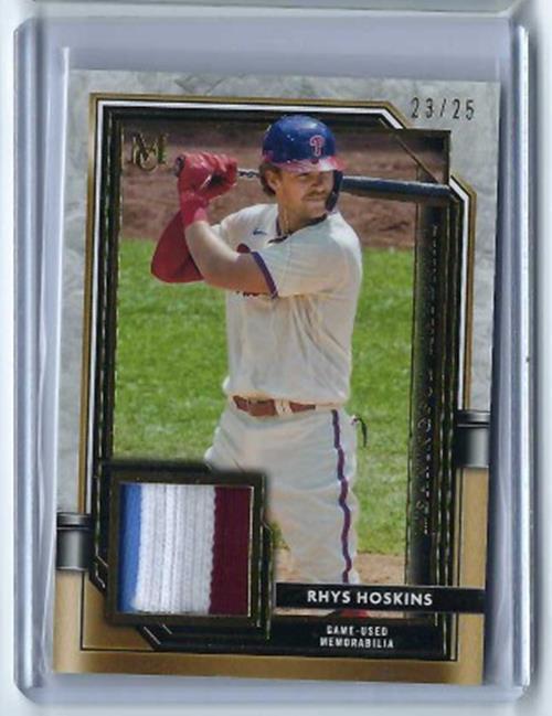 RHYS HOSKINS 2021 MUSEUM COLLECTION MEANINGFUL MATERIAL GOLD PATCH #D 23/25